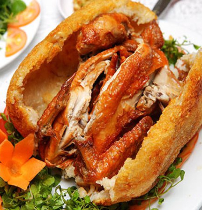 Gà Nướng Bó Xôi