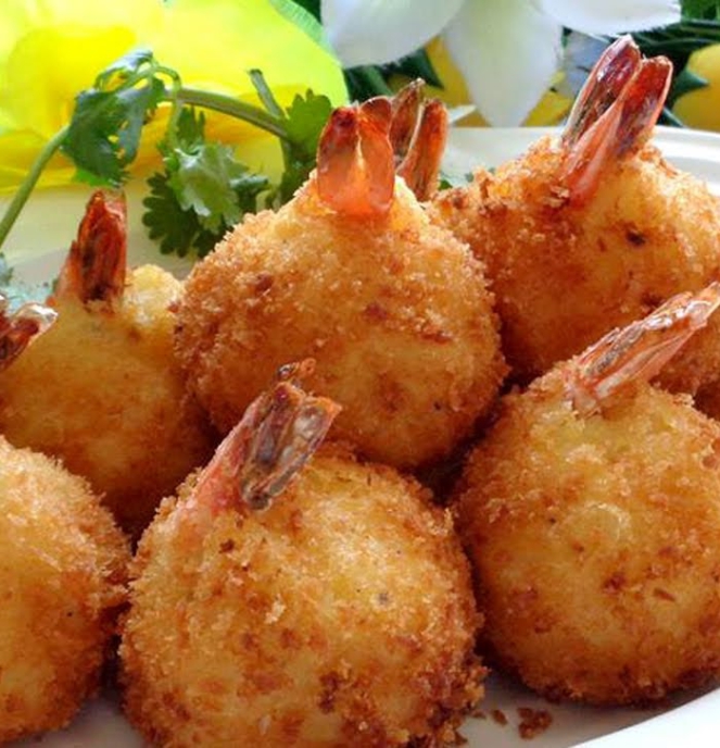 Khoai Tây Bọc Tôm Chiên