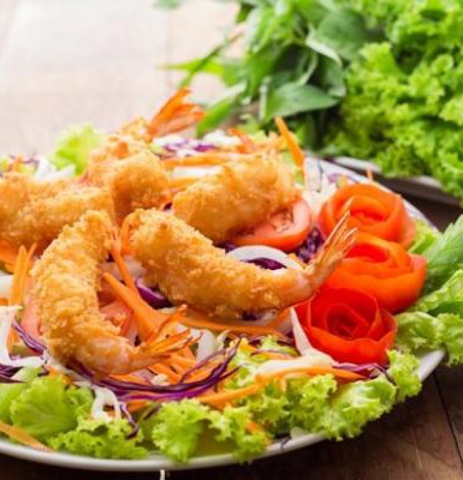 Tôm Lăn Bột Chiên Xù